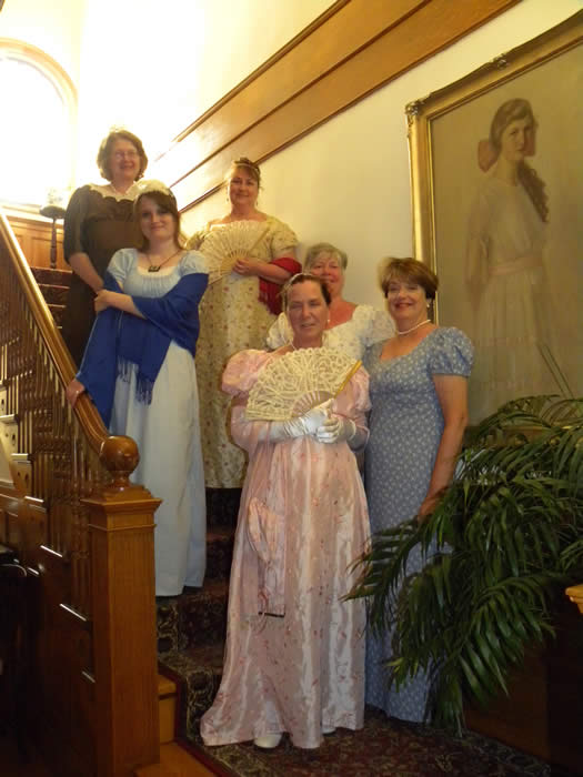 dressed for an evening at the Jane Austen weekend