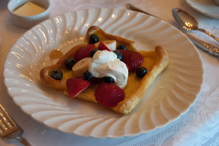 typical breakfast at Vermont B&B