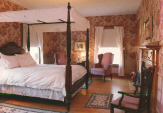 romantic fireplace room at country inn near Stowe, Vermont