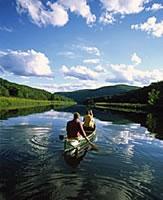 photo of canoeing in the Green Mountains of Vermont