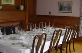 the dining room at The Governor's House in Hyde Park, an elegant Vermont B&B
