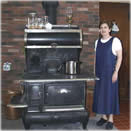 old wood cookstove at The Governros' House in Hyde Park, a Vermont B&B serving home-made Toll House cookies