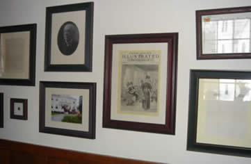 some of the historic documents circa 1893 at The Governor's House in Hyde Park