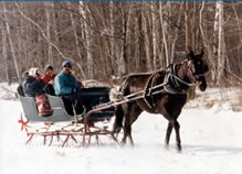 Sleigh rides near the Governor's House, a cozy Vermont country inn